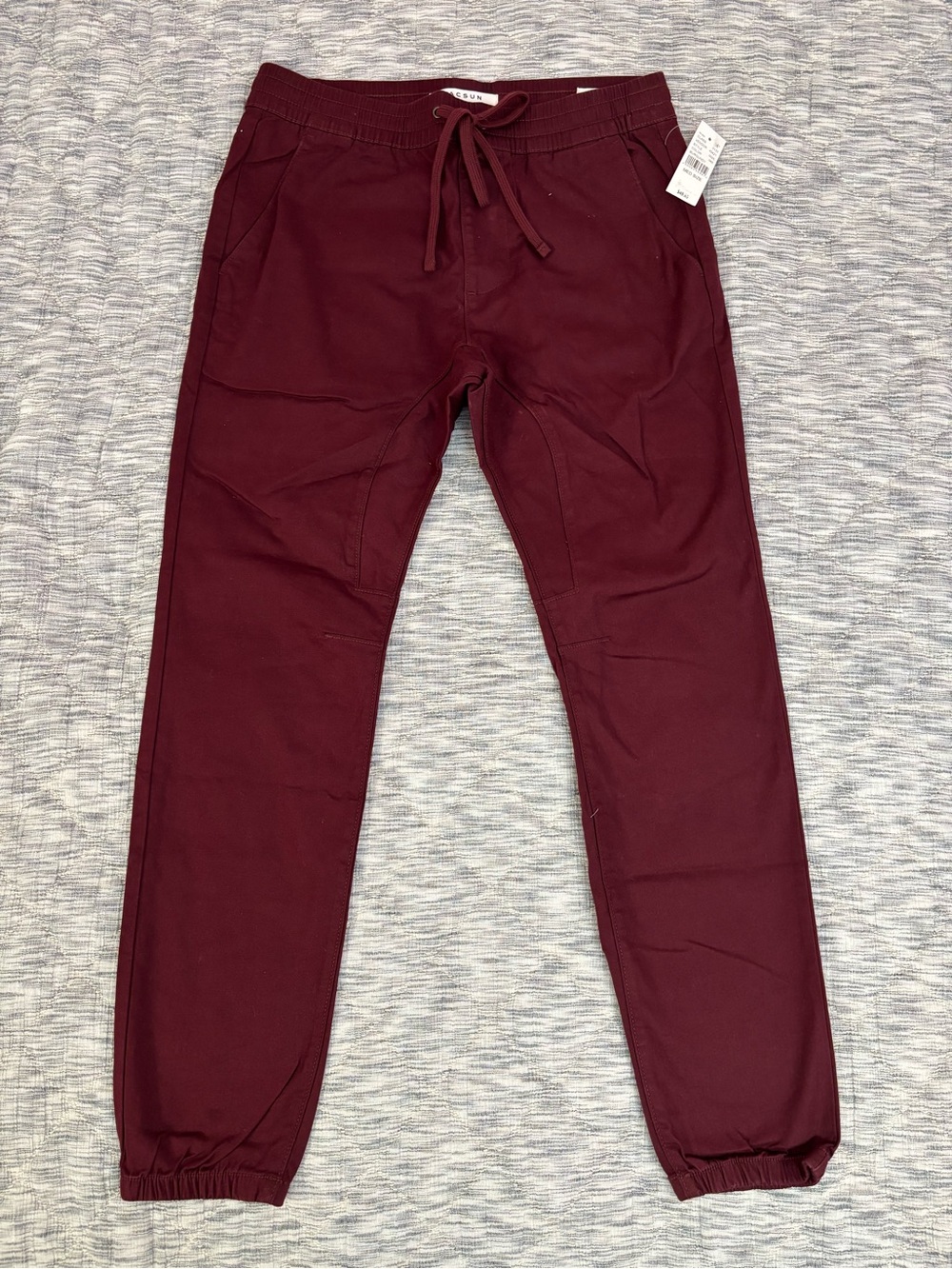 NWT PacSun Men Jogger Pants In Burgundy Sz Medium -